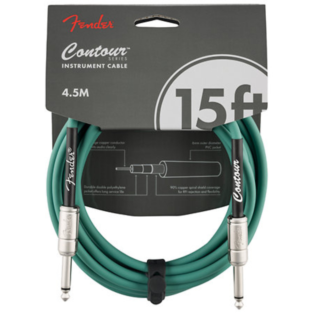 Fender Contour Serisi 4,5m Sherwood Green Enstrüman Kablosu